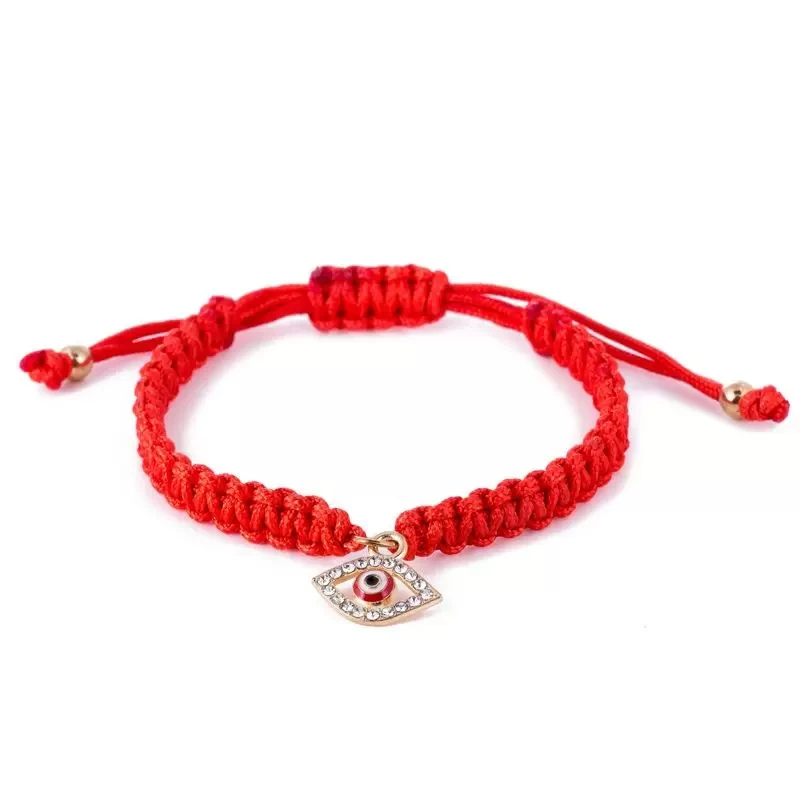 Evil Turkish Eye Bracelets Hand Braided Rope Red Thread String Bracelet Adjustable Charm Lucky Bracelet Friendship Jewelry