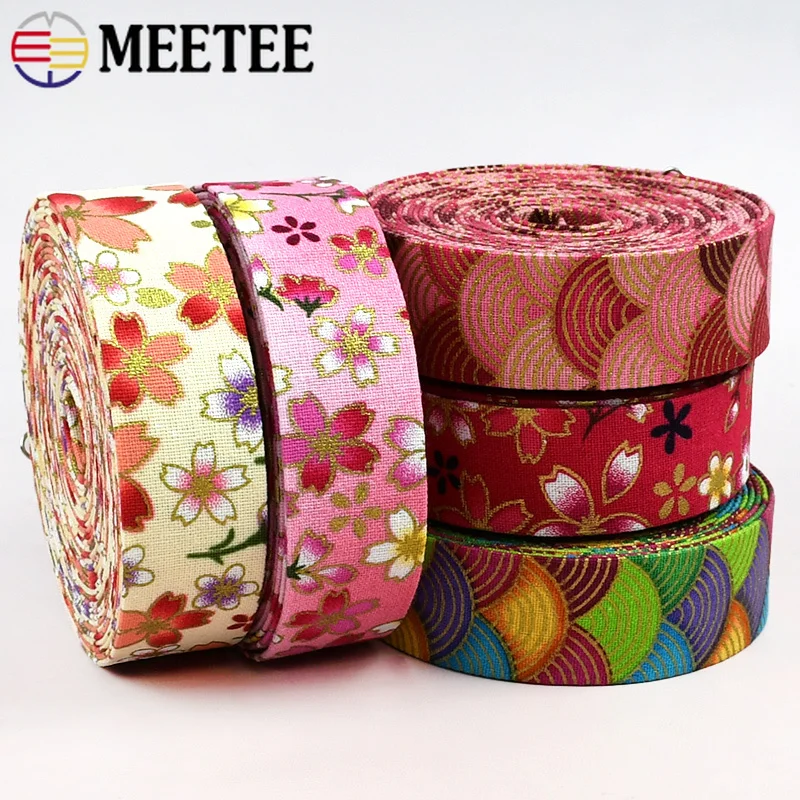 

5/10Yards Meetee 10-40mm Jacquard Ribbon Tapes Printed Ribbons Clothing Belt Backpack Decorative Strap DIY Sewing Accessories