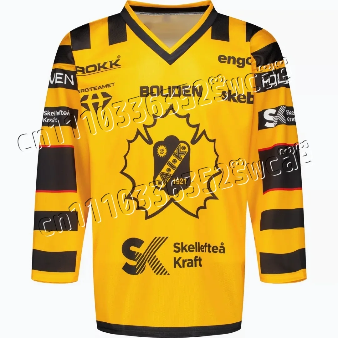 25-26 Skellefteå AIK SR Matchtröja Home Ice Hockey Jersey Summer Sports Dry Quickly Men's T-Shirt Kid's Clothing Tee Y2k Woman