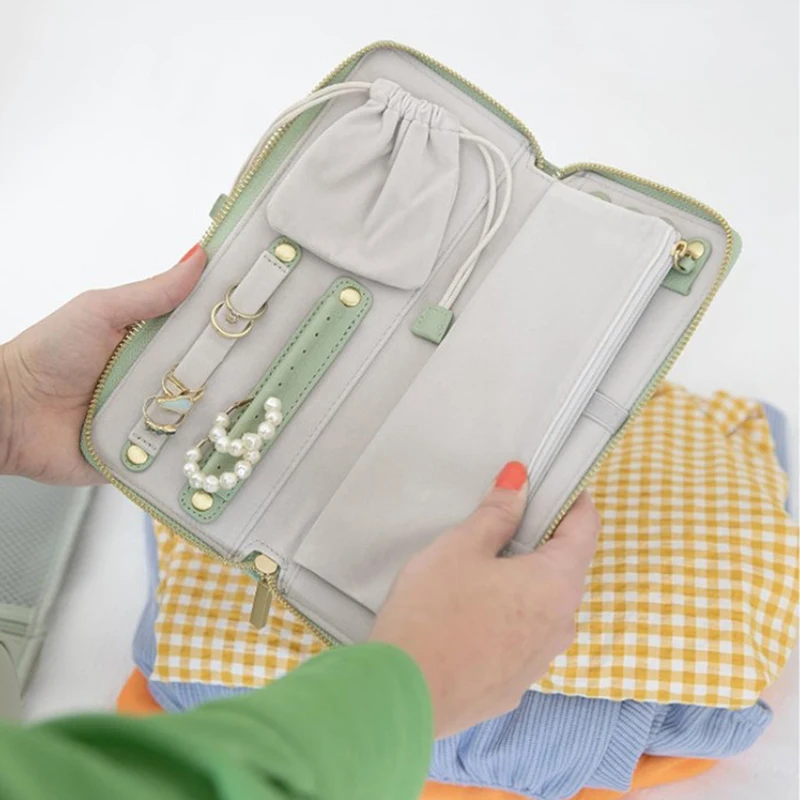 

Fashionable Simple Jewelry Bag Travel Portable Earrings Rings Necklaces Storage Bag Anti Entanglement Jewelry Organizer Pouch