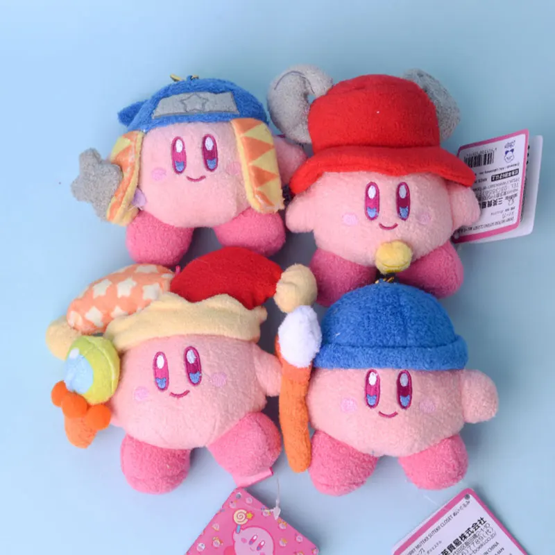 

12cm Anime Star Kirby Stuffed PP Cotton Plush Toys Kawaii Keychains Decor Cartoon Pendant Mini Dolls Birthday Gift for Girl Baby