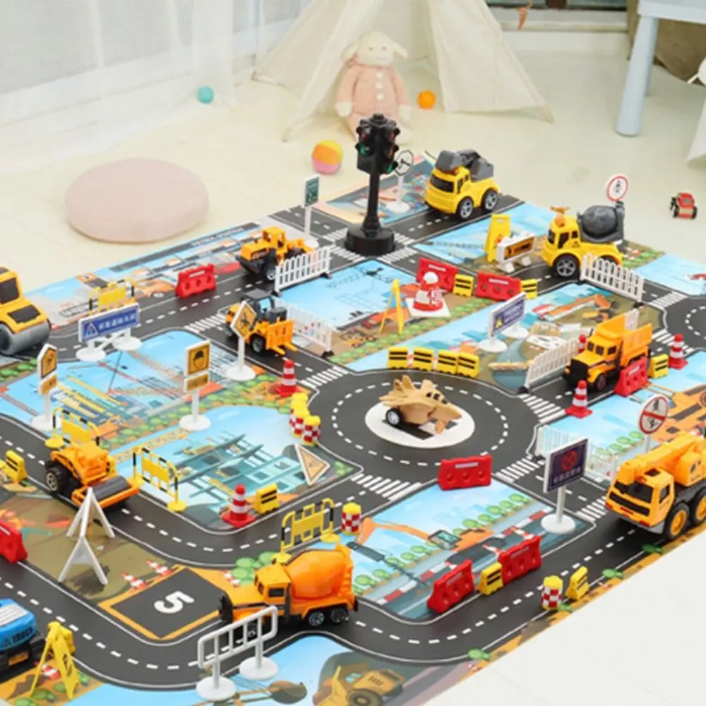 

Play Mat Traffic Car Map Road Carpet Playmat City Parking Lot Roadmap DIY Traffic Road Signs Climbing Mats Toys