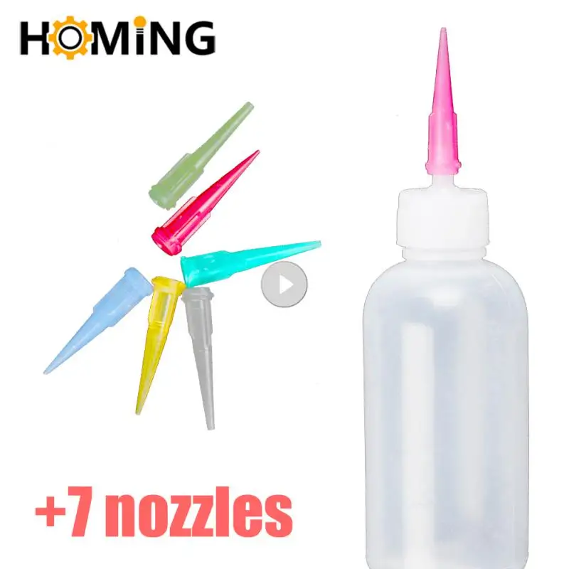 8Pcs/set Jam Painting Squeeze Bottles With 7 Nozzles Cake Decor Baking Pastry 50ML Bottle Drawing Tools Jam Pot Pastry Cake Tool