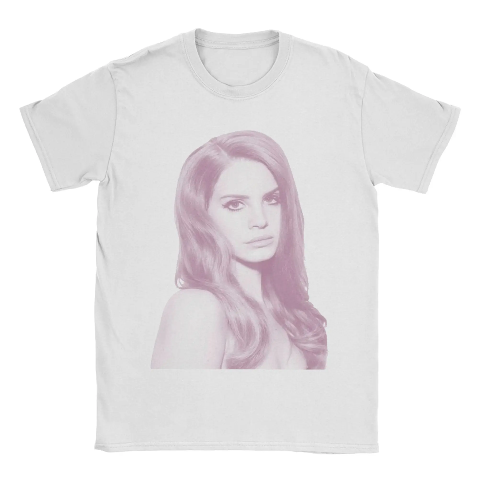 لانا ديل ري تي شيرت رجالي عادية تي شيرت قصير الأكمام Crewneck تي شيرت القطن الخالص 4XL 5XL بلايز #1