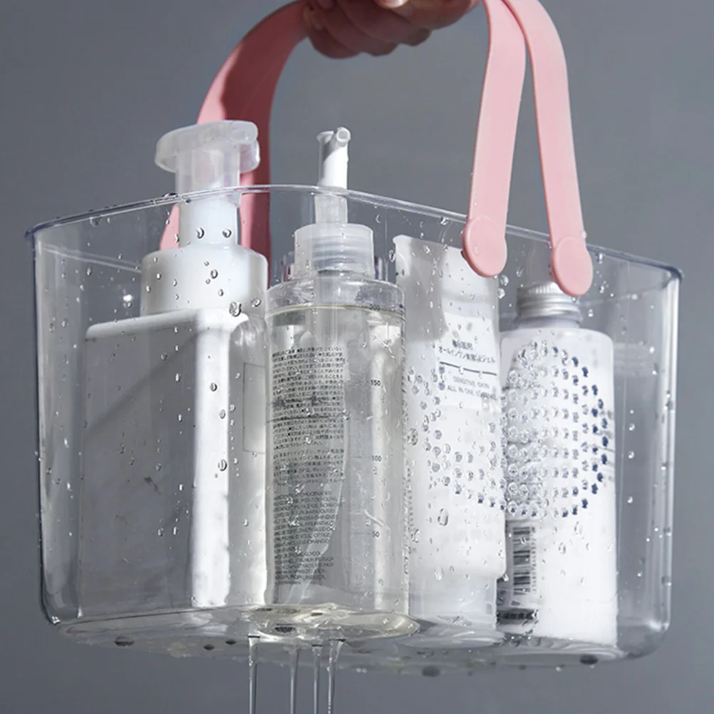 

Plastic Storage Basket Handle Bathroom Organizer Shower Caddy Portable Thickened Bins Tidy Sundries Toiletries Living