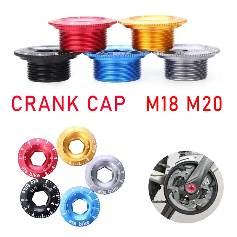 M18 M20 MTB Bike Cranks Screw Universal Aluminum Alloy Crankset Cover Cycling Parts for Crank Bolt Cap Ultralight bike Parts