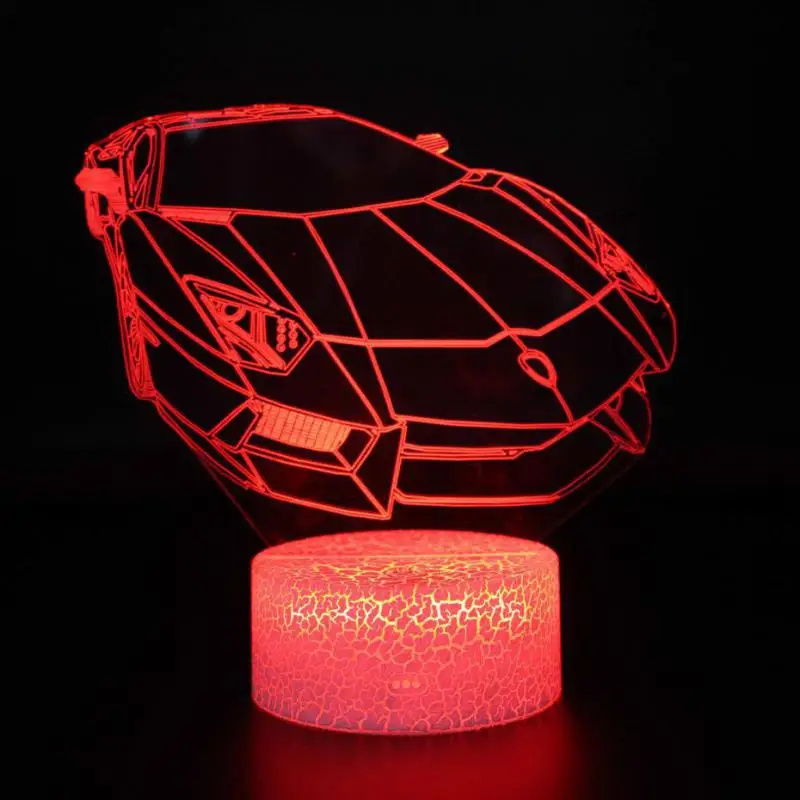 

Supper Car Ferrari Table Lamp 7 Colors Changing Desk Lamp 3d Lamp Novelty Led Night Lights Lovely Cartoon Children's Toys