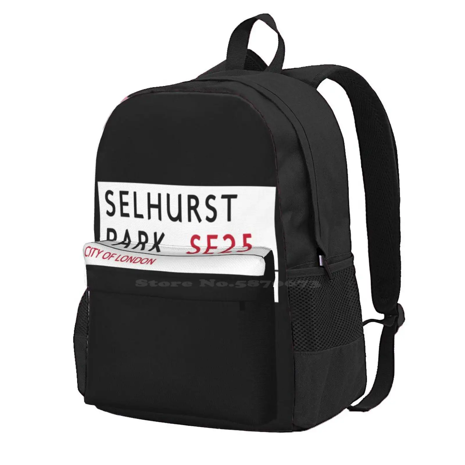 Selhurst Park Road Sign Hot Sale Schoolbag Backpack Fashion Bags Crystal Cpfc Eagles Epl Football Soccer Zaha Holmesdale