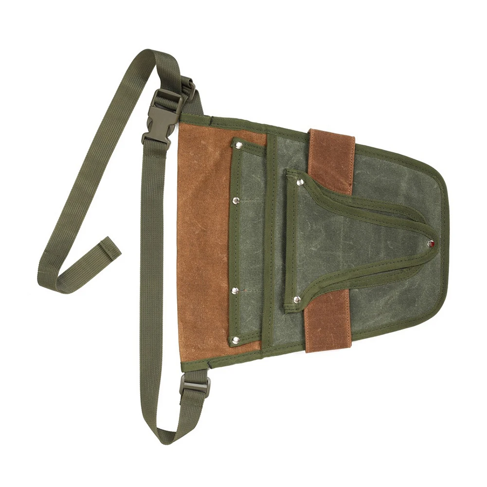 For Gardening Tools Canvas Tool Belt For Professional Landscaping Brown And Green Patchwork Gardening Tool Belt