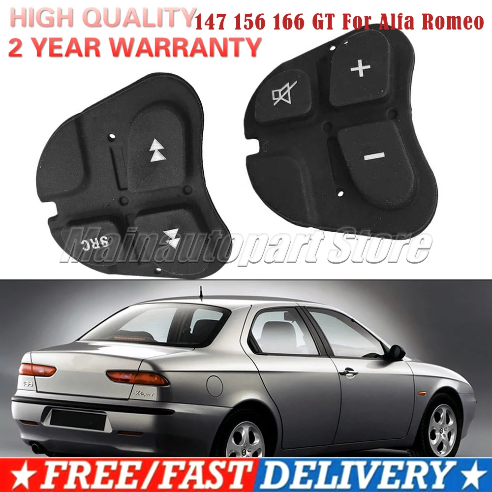 

Push Rubber Steering Wheel Multi Function Audio Button 147 156 166 GT For Alfa Romeo