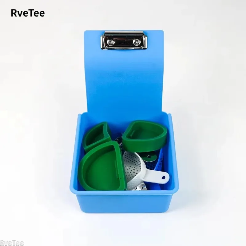 10Pcs Multicolor Dental Lab Storage Trays Plastic Sorting Organizer Case With Clips Dentist Tool Box