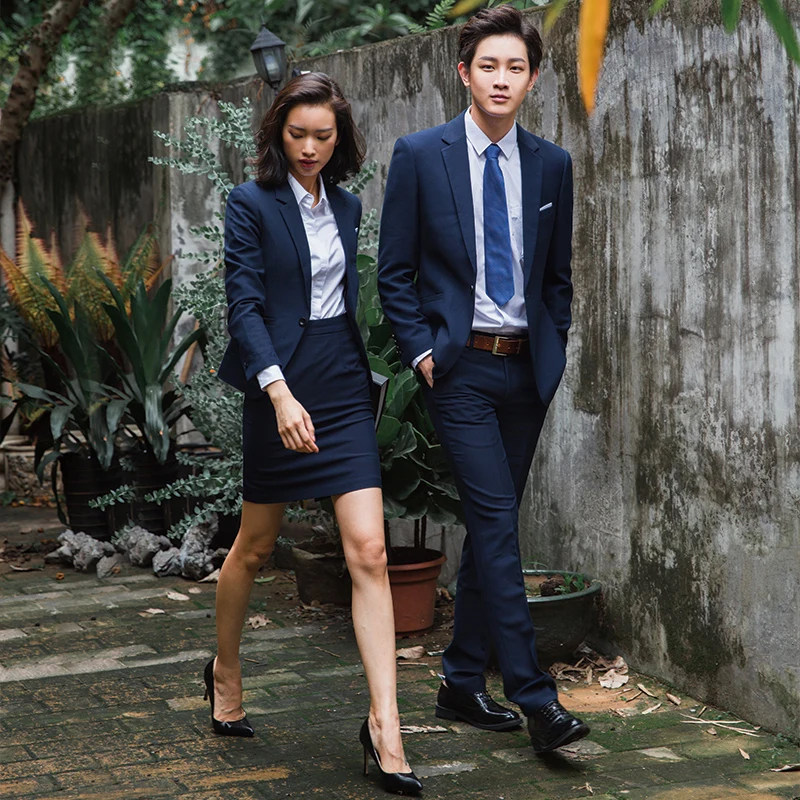 Busin Profional Suit Set for Men And Women Hotel Work orm Ss Stf Spring Autumn New Arrival Formal Wear