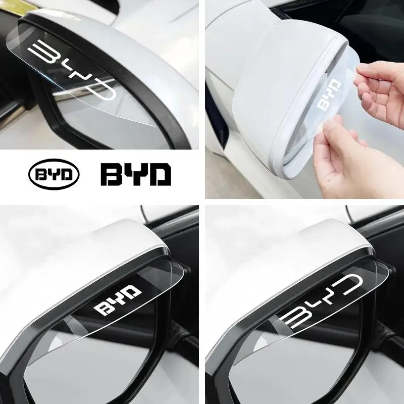 2pcs Car Rain Eyebrow Visor Exterior Trim Weather Shield Accessory for BYD Atto 3 Tang Yuan Plus Song Plus Dolphin Qin Han