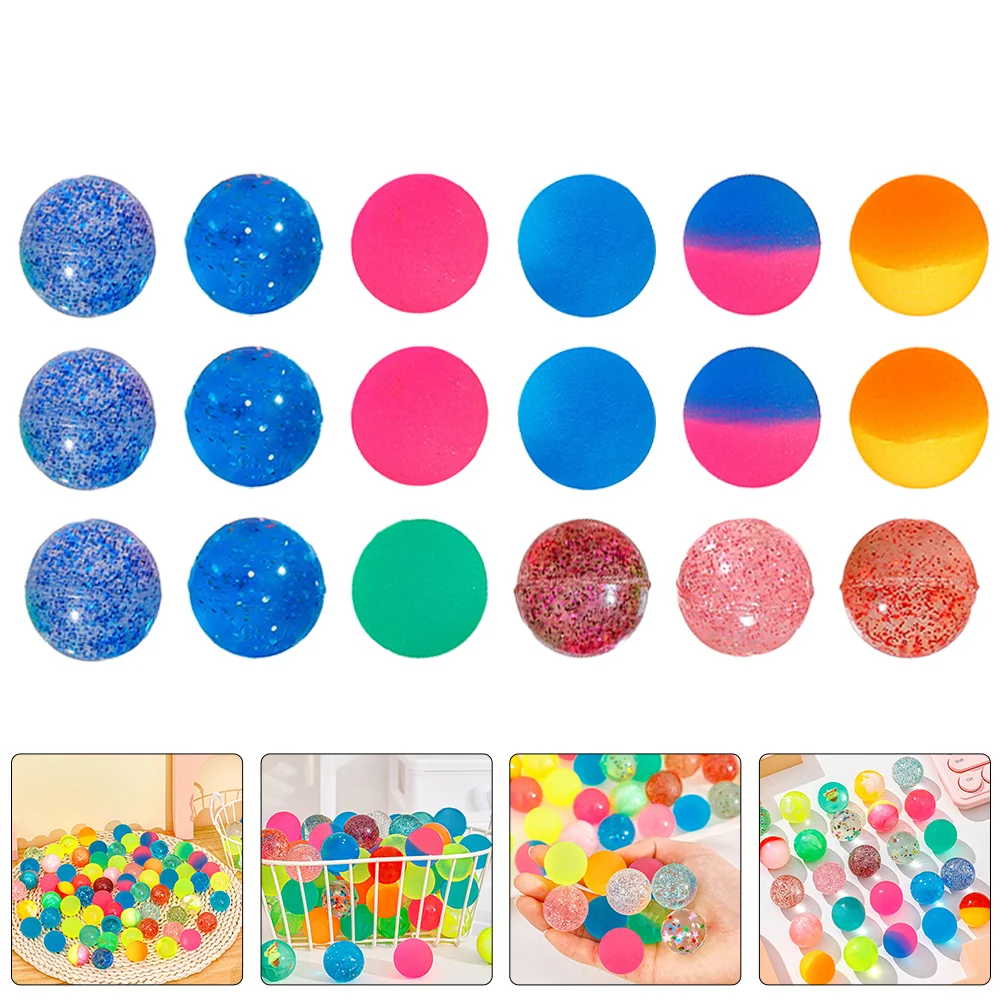 24 Pcs Vending Machine Colorful Bouncy Balls Child Decor Rubber Simple Bouncing