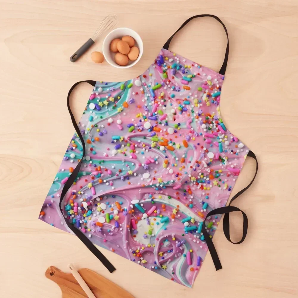

Colorful Candy Swirls with Sprinkles Apron Chef jacket men Kitchen Man beauty master men Apron