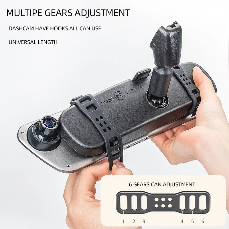 MIXSAS Silicone Thicken Car DVR Mirror Belt Strap 123 Auto Fixed Bandage Bracket Holder Band Line For Rearview GPS DashCam