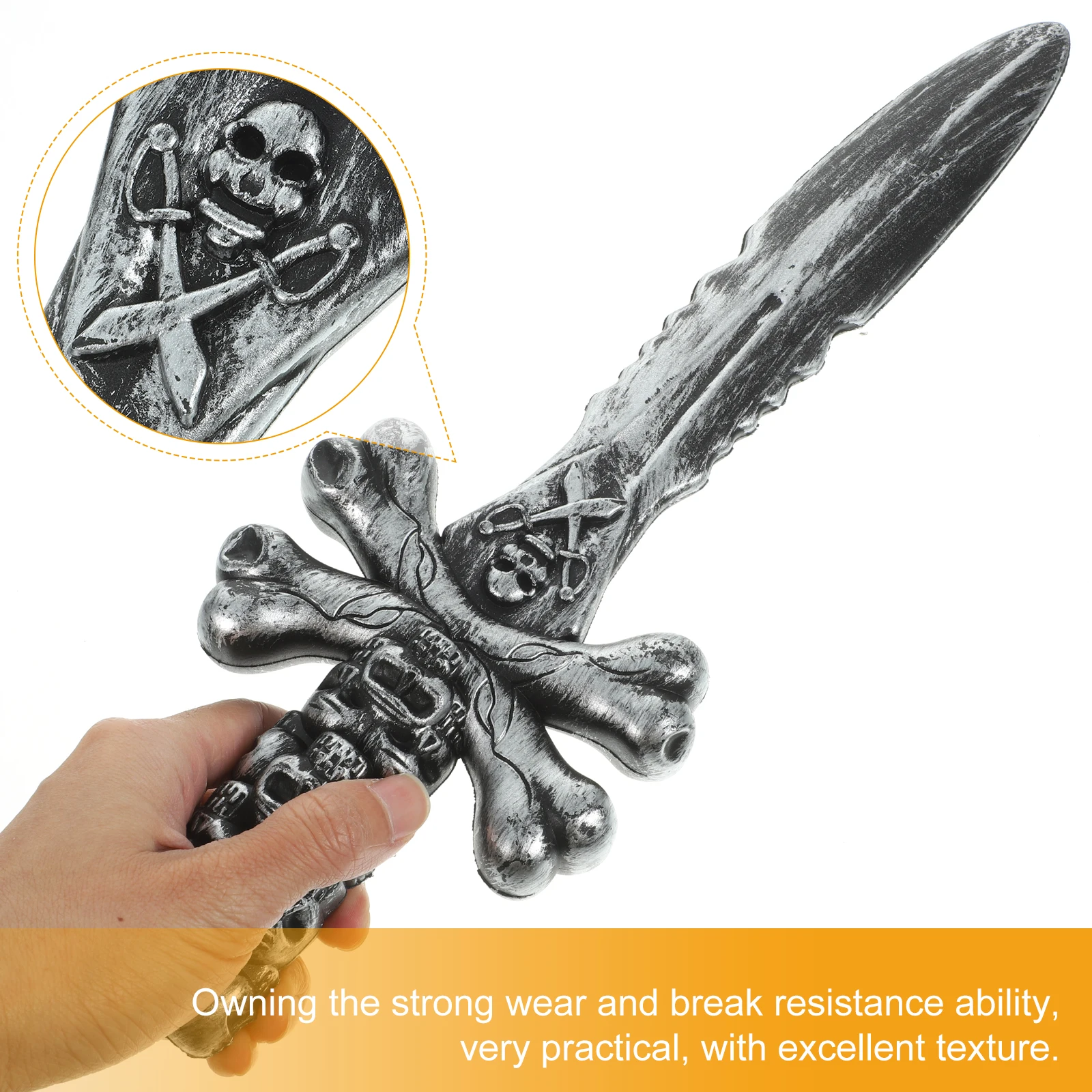 2 Stuks Piraat Cutter Props Duurzaam Breukbestendig Halloween Kostuum Zwaarden Stage Performance Maskerade Decoraties