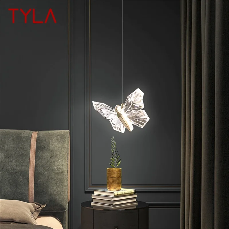 

TYLA Nordic Butterfly Chandelier Lamps Fixtures Contemporary Pendant Lights Home LED for Bedroom