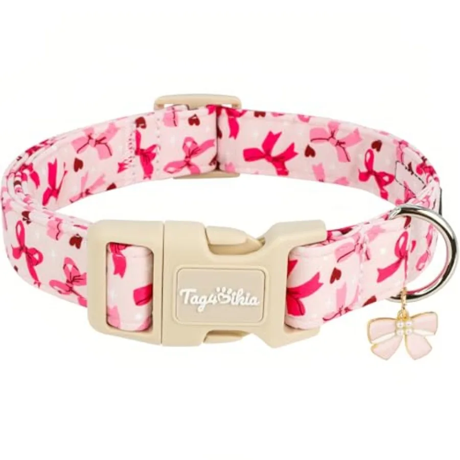 Girl Dog Collar for Small Dogs, Cute Puppy Collar Summer Dog Collar Girl with Quick Release Buckle Pet Collar for Dogs Female D