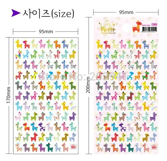 1Pack Schattige Giraffe & Uil Stijl Cartoon Sticker Decoratie Label Notebook Sticker Briefpapier