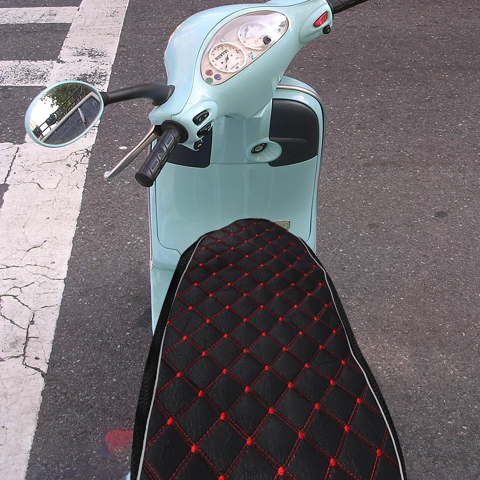 

Motorcycle Seat Cover Linen Mesh Elastic Non-Slip Shock Absorption Protection For Scooter Moped Electromobile