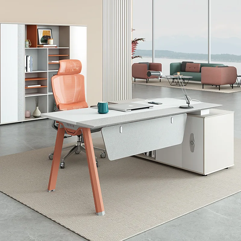 

Modern boss table office furniture manager table office computer fashion single supervisor table and chair combinat