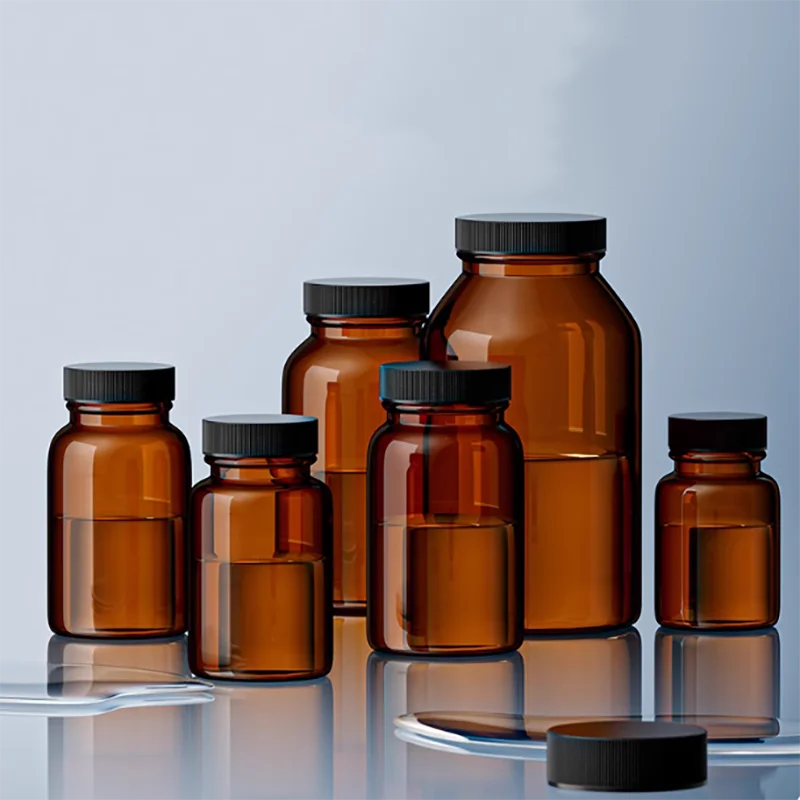 

Brown large mouth wide mouth glass soil sampling bottle sample reagent bottle 60ml100ml250ml500ml1000ml