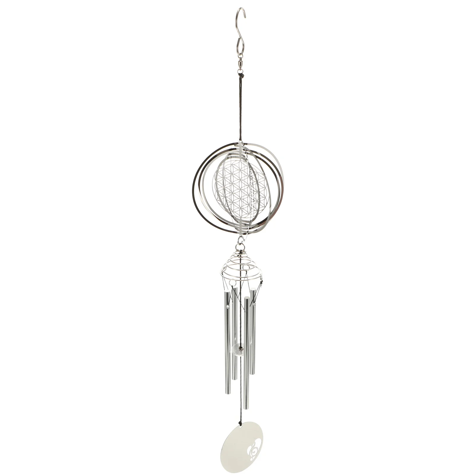 

Aluminum Tube Rotatable Wind Chime Durable Garden Decoration Pendant Elegant Balcony Terrace Home Decor Creative Metal