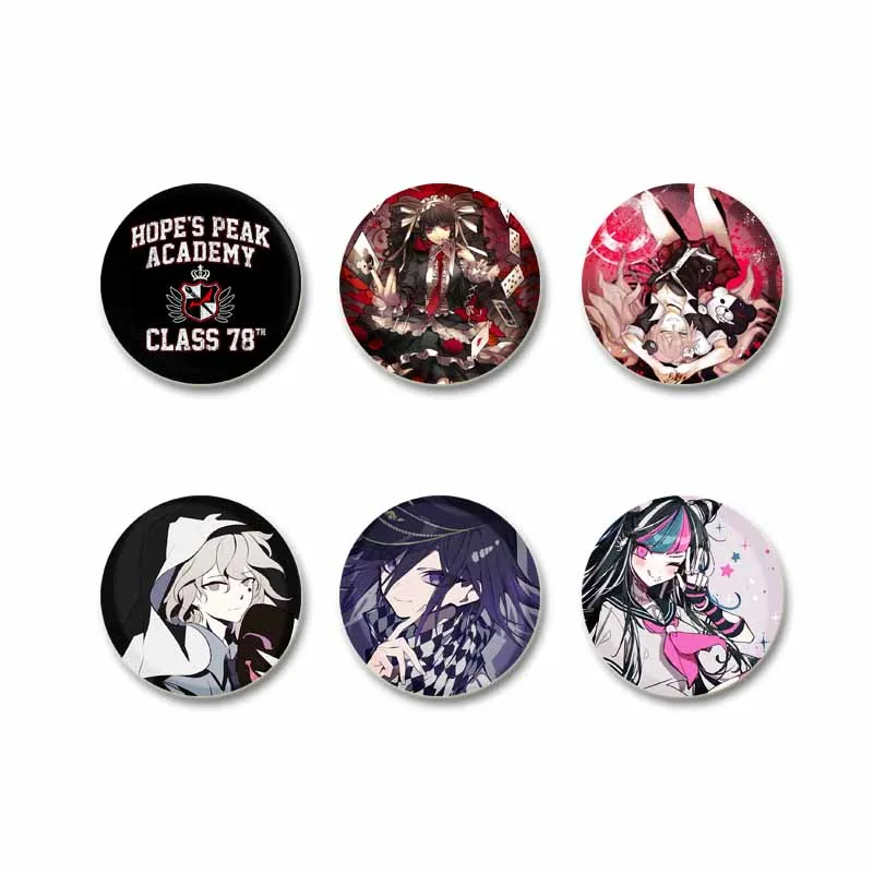 58mm Anime Danganronpa Enamel Pin Handmade Brooch for Clothes Cartoon Cosplay Badge Backpack Decoration Jewelry Children\'s Gift