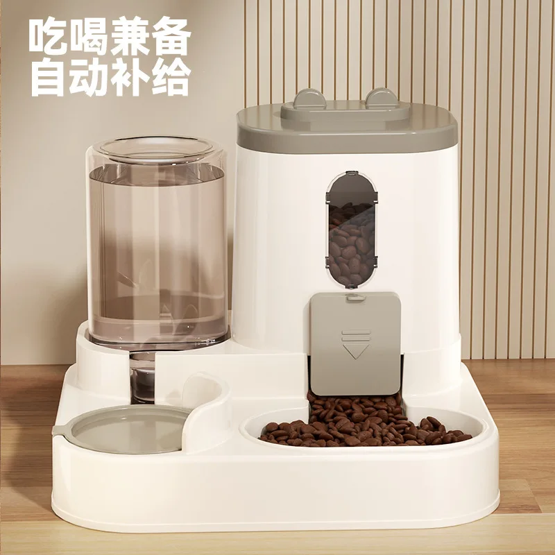 Gravity Auto Pet Feeder And Waterer Set with Anti-Slip Bowl Leak & Spill Proof Easy to Clean Travel Supply for Cats And Dog