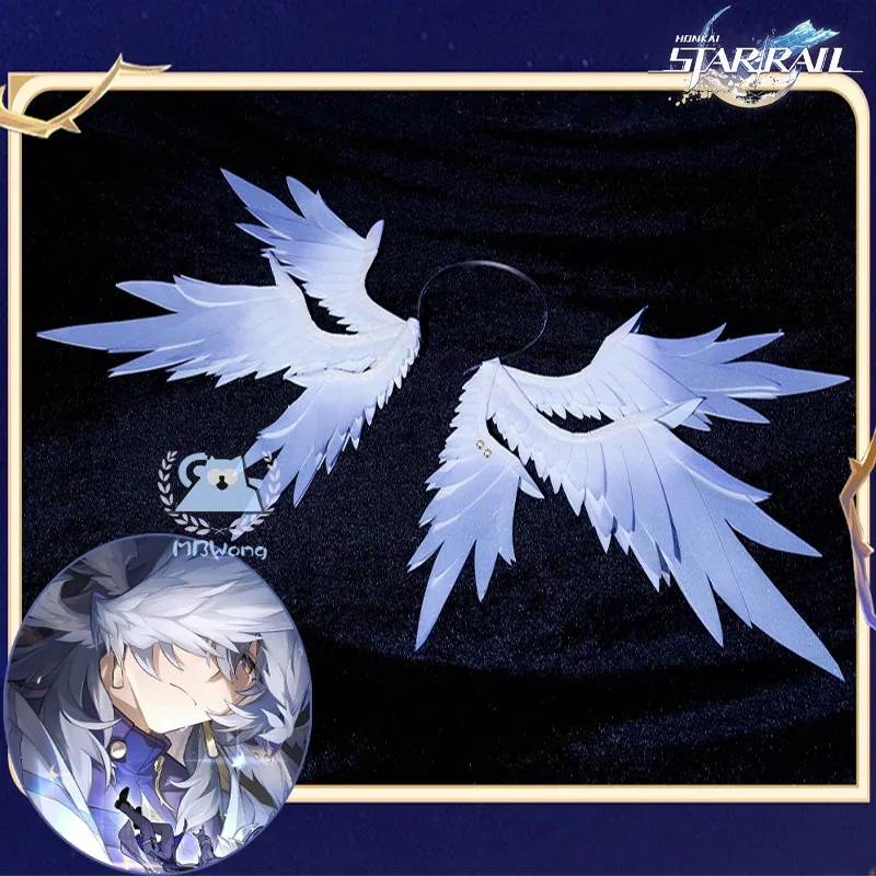 Juego Honkai Star Rail último domingo Cosplay Prop tocado de seis alas Mr. Sunday Prop Halloween carnaval fiesta trajes de juego de rol