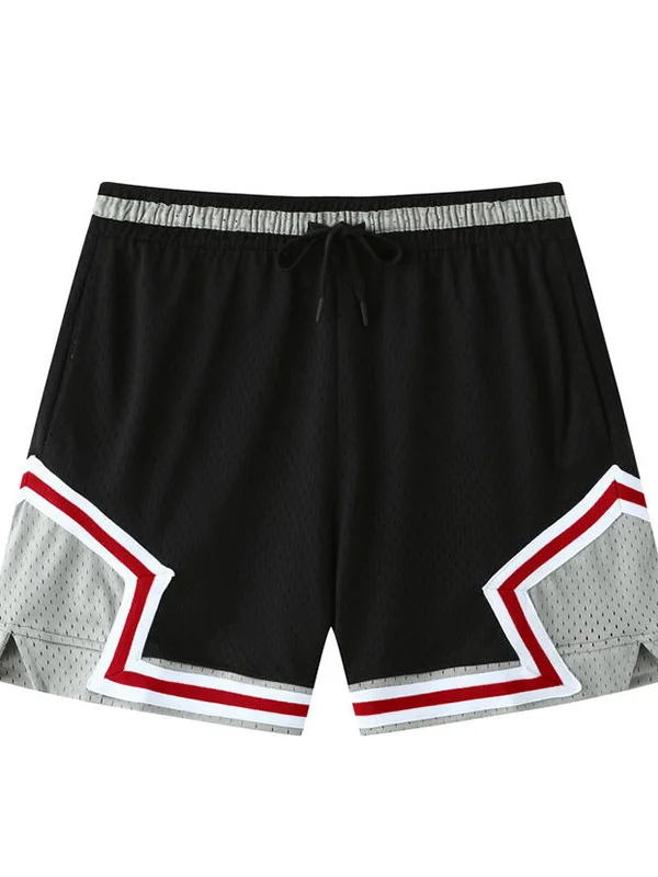American Retro Basketball Sport Shorts Men's above Knee Loose Breathable Quick Dry Three Point Pants Summer Training Running ...