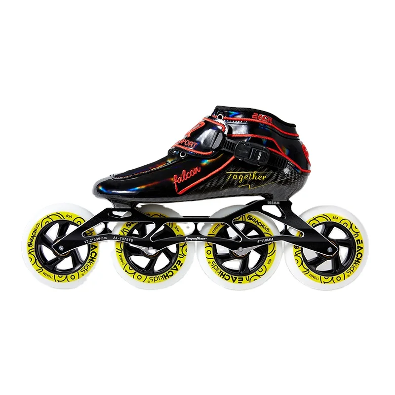 

Eachkids Speed Inline Skate 110mm Speed Skates Professional Boot 4 Wheels Inline Skates 1 Pair 90mm/100mm