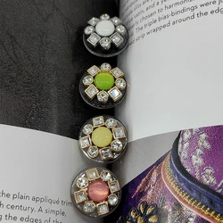 18/20/23MM Luxury Transparent Colorful Shank Buttons High Quality Fashion Design Metal Round Button For Sewing Accessories DIY