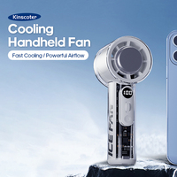 New Cooling Handheld Fan 100 Wind Speeds Adjustable Mini Wearable Neck Turbo Fan 3000mAh USB Rechargeable Air Circulator Cooler
