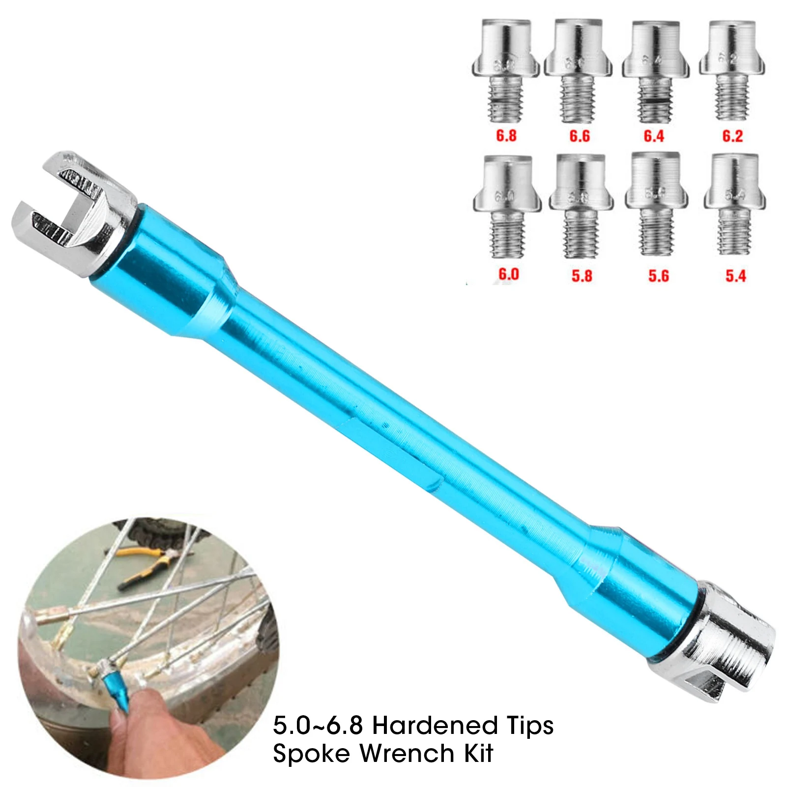 Chave de raio de motocicleta conjunto de chave cnc 5.0-6.8 comprimento 93mm/3.7in para a maioria das chaves de raio de moto cnc lidar com chave de raio
