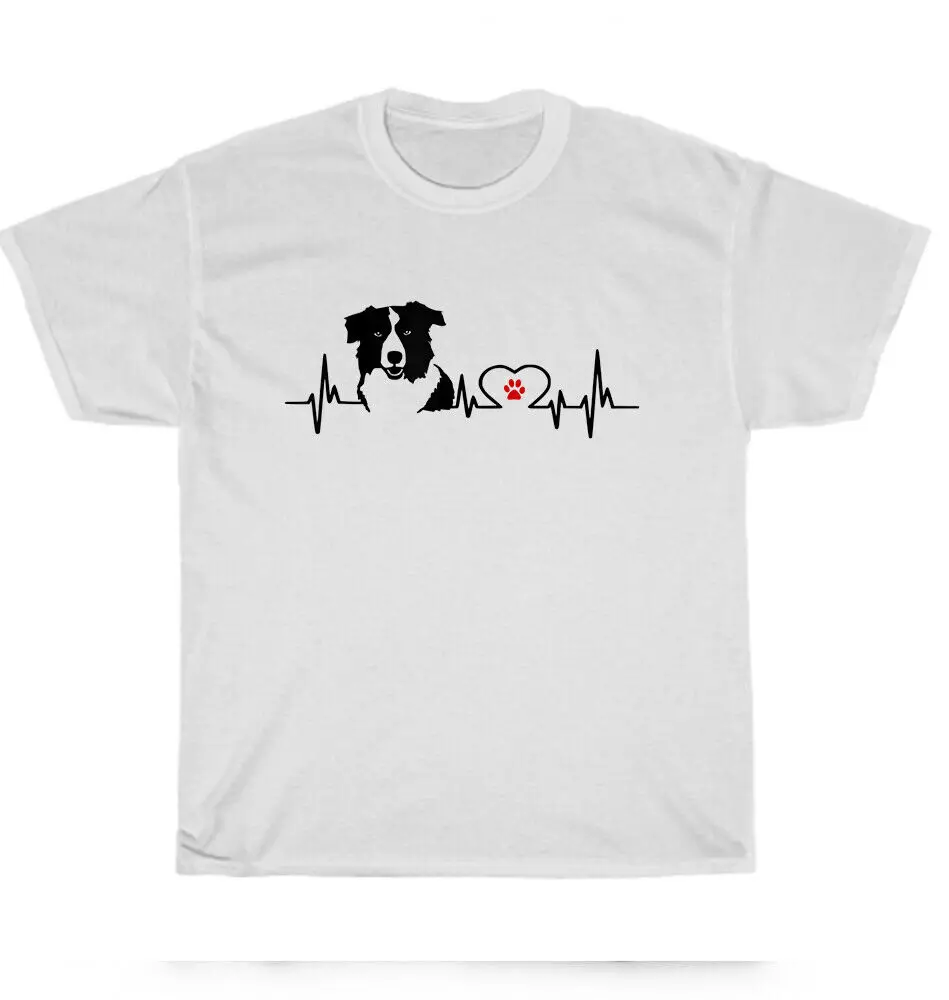 Border Collie Heartbeat Pulse Heart Line Dog Pet Puppy Lover T-Shirt Unisex Gift