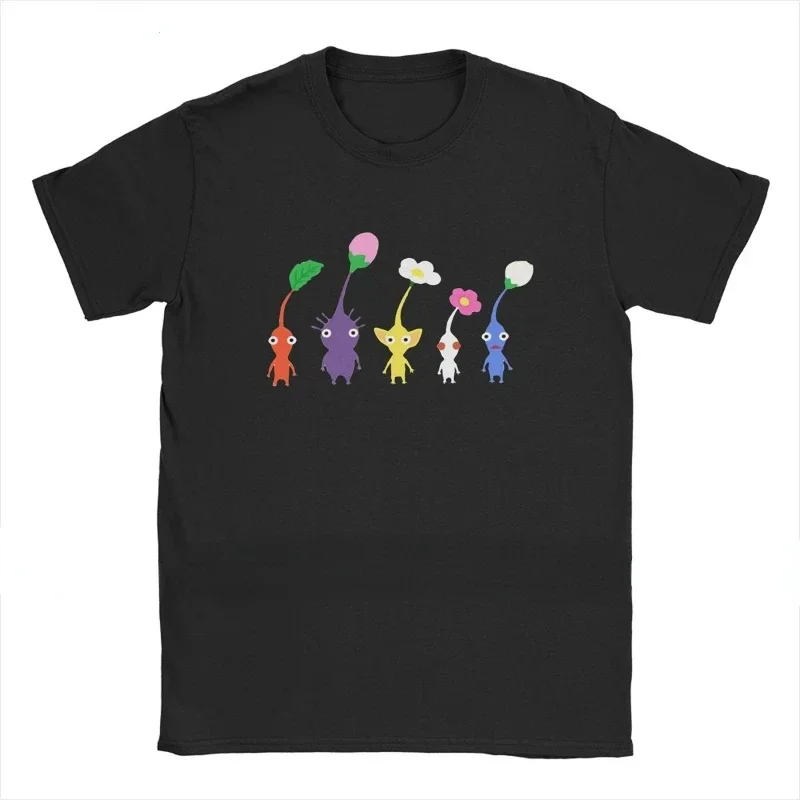 Kawaii Pikmin t-shirt hommes t-shirt drôle Harajuku mignon dessin animé graphique t-shirts été respirant confortable t-shirt Hombre surdimensionné