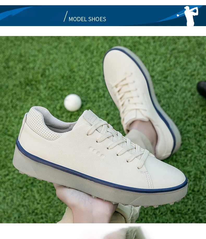 Golfschuhe Herren, große Größe bis 47 # Rotierende Schnalle, professionell, rutschfest, ohne Spikes, Outdoor, Anfänger, Training, Golf, Turnschuhe, Unisex – Detail 13
