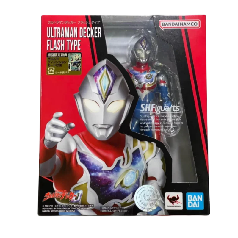 Bandai Figure Model Ultraman Decker Flash Type Shf  Anime Figures Toys Collectible Gift for Kids Genuine Brand New Unopened