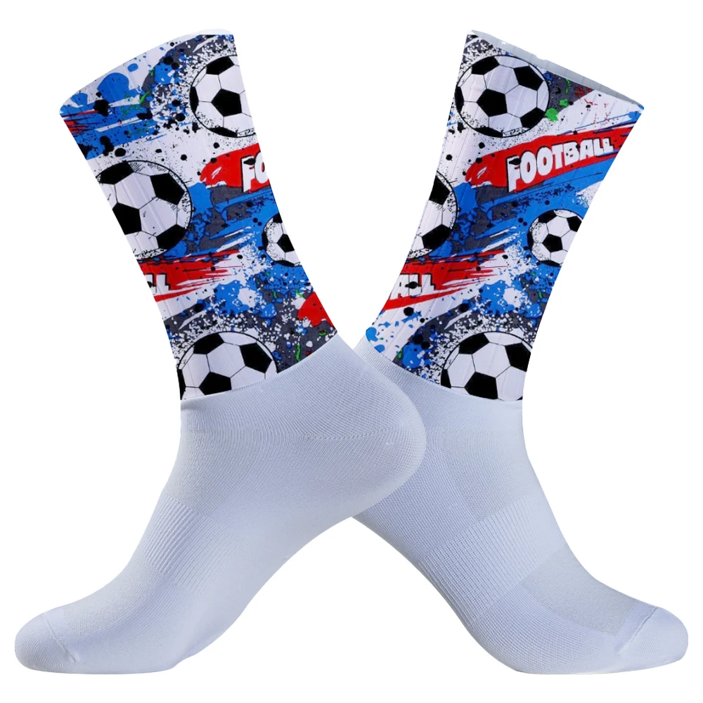 New Men's Cycling Riding Bicycle Socks Breathbale Football SocksSilicone Summer Cyling Socks Cycling profession