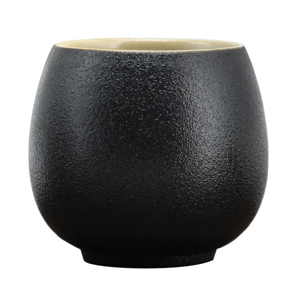 

Sample Ceramic Tea Cup Black Household Home Drinking Cup Elegant Retro Style Resistant to High Temperature for Tea House Use