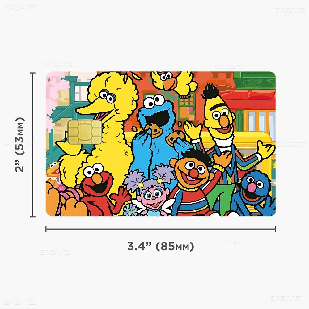 S-Sesame Game Film Cover Sticker Case for Small Chip Credit Debit Card Front Side