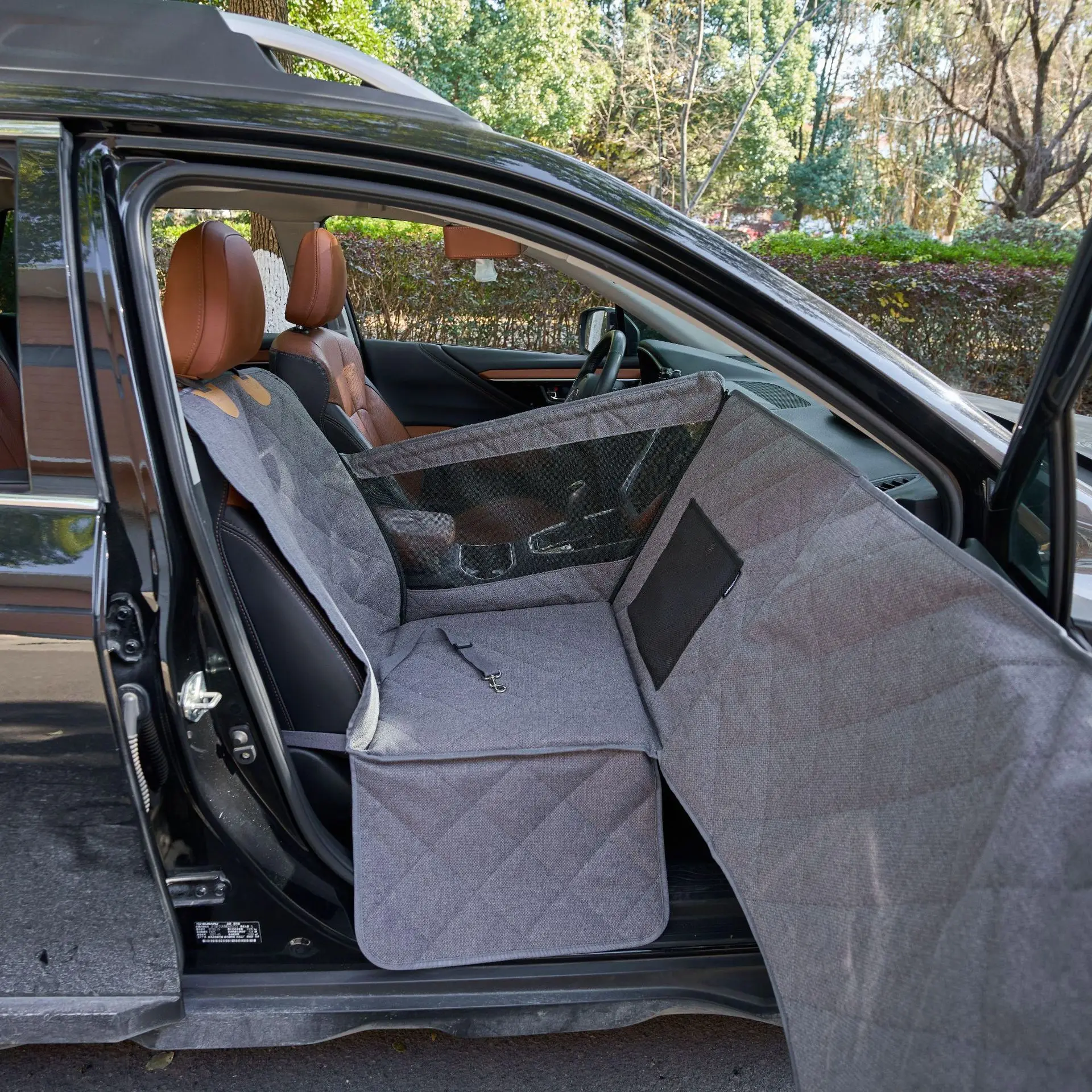 

Автомобильный гамак для домашних животных на переднем сиденье — водонепроницаемый устойчивый к царапинам чехол-оксфорд, нижняя опорная доска, уличный дорожный коврик для автомобилей