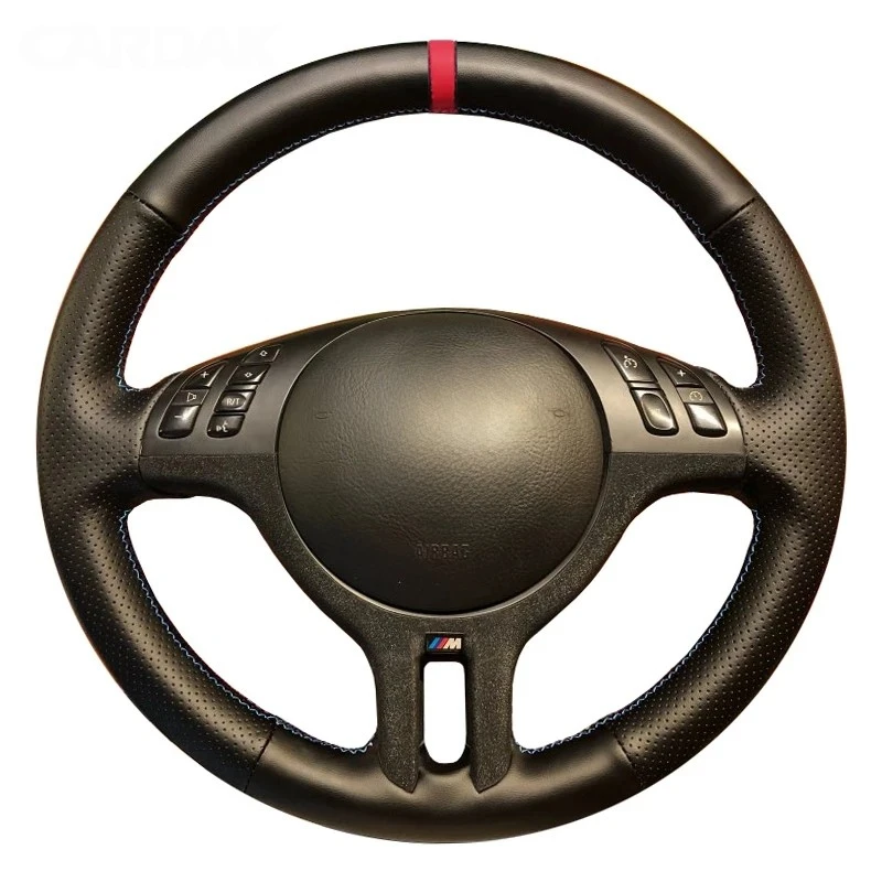 Customized Car Steering Wheel Cover Non-slip Original Steering Wheel Braid Car Accessories For BMW E39 E46 325i E53 X5