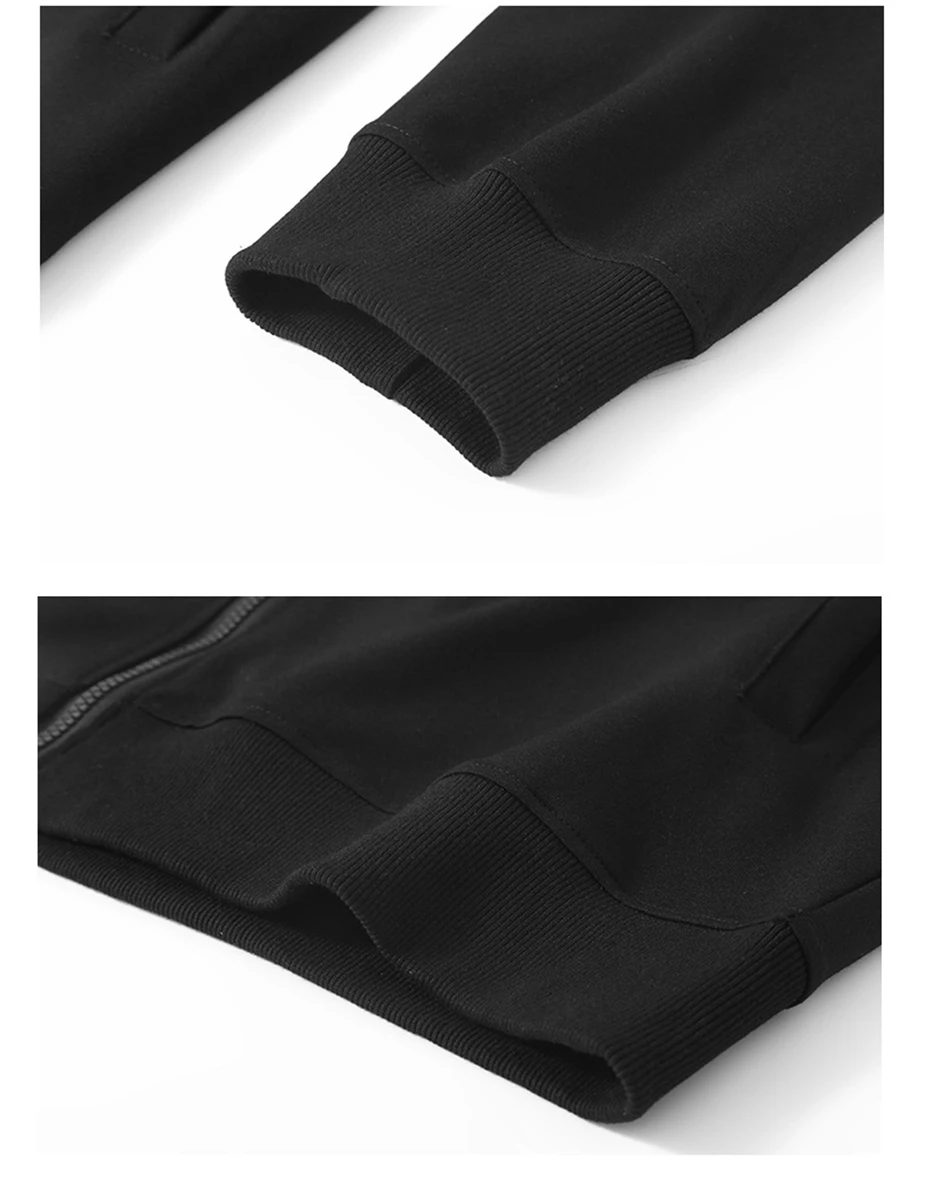 Zippered Hoodie Jacket Men 10XL 11XL Plus Size Hoodies Fashion Casual Solid Color Hoodies Male Spring Autumn