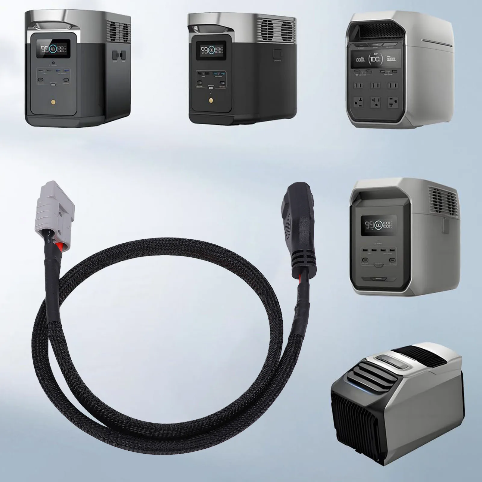 XT150 Battery Connector Cable Fit for EcoFlow Delta 2 Max 3 Plus  2 Power Station Extra Battery Cable 1 Meter