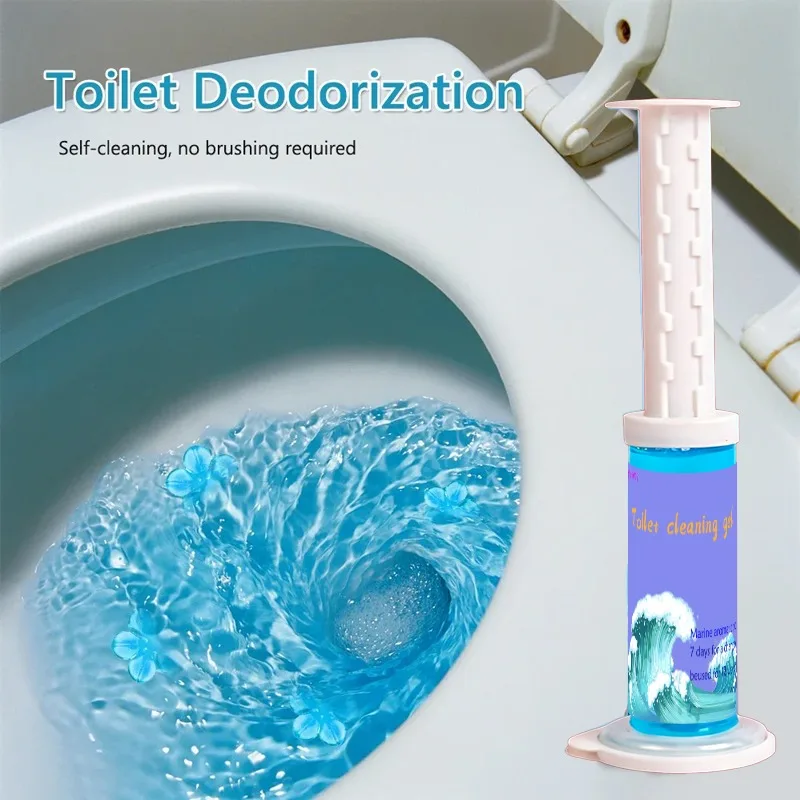 1/3Pcs Toilet Cleaner Gel Syringe Aromatic Drain Toilet Cleaning Detergent Air Freshener Remove Odors Home Bathroom Sblue Ocean