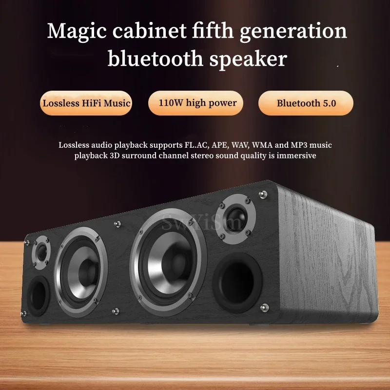 110W High-power Hi-Fi Mobile Phone Computer Living Room TV K-song Home Office Desktop Subwoofer Active Wired Bluetooth Speakers