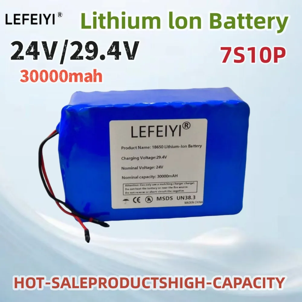 24V, 30AH18650 lithium-ion Battery Pack,7S10P Suitable For engines Of electric bicycles, strollers, and wheelchairBuilt in BMS